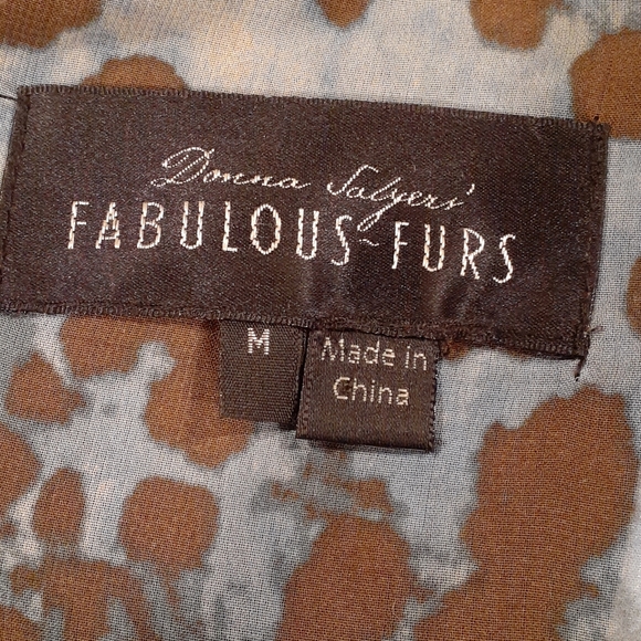NWOT  DONNA SALYERS FABULOUS FURS TOP M - Picture 6 of 6